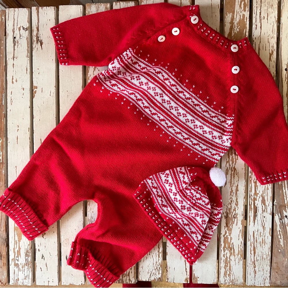 Hartstrings sweater onesie with matching hat